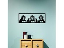 Wallxpert Wanddekoration Monkeys 70 x 25 cm