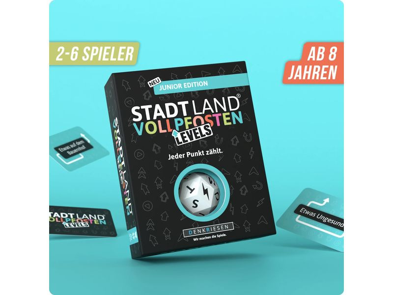 Denkriesen Kinderspiel STADT LAND VOLLPFOSTEN – Levels -DE-