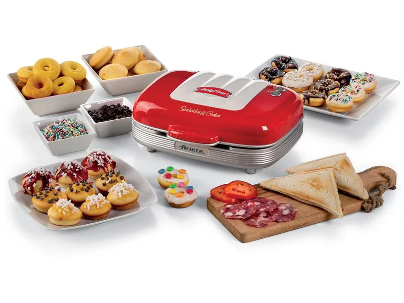 Ariete Multifunktionsgrill Party Time ARI-1972-RD 700 W, Rot/Weiss