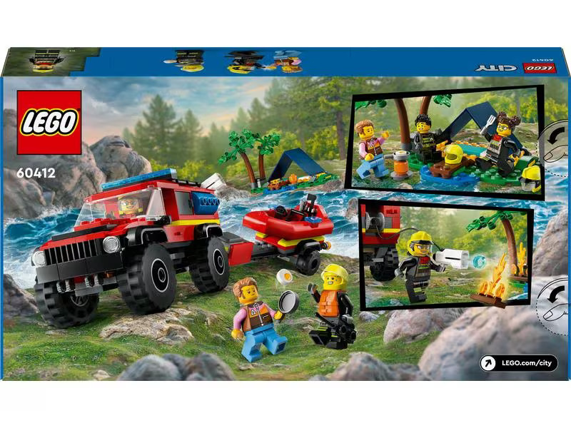 LEGO® City Feuerwehrgeländewagen mit Rettungsboot 60412