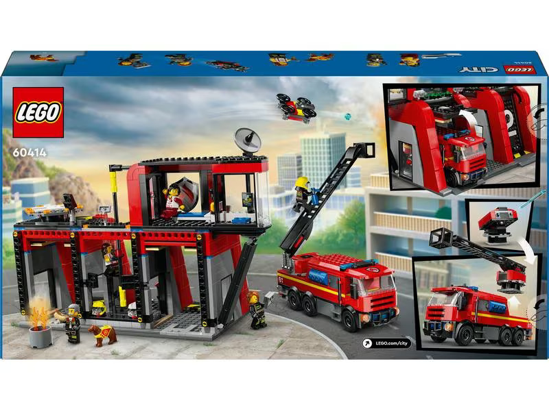 LEGO® City Feuerwehrstation mit Drehleiterfahrzeug 60414