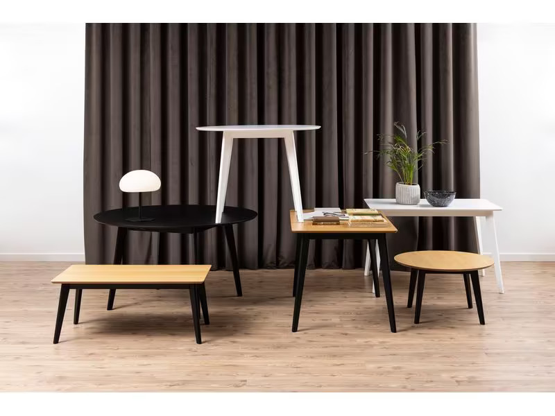 AC Design Tisch Roxby 120 x 80 x 76 cm, Nature/Schwarz