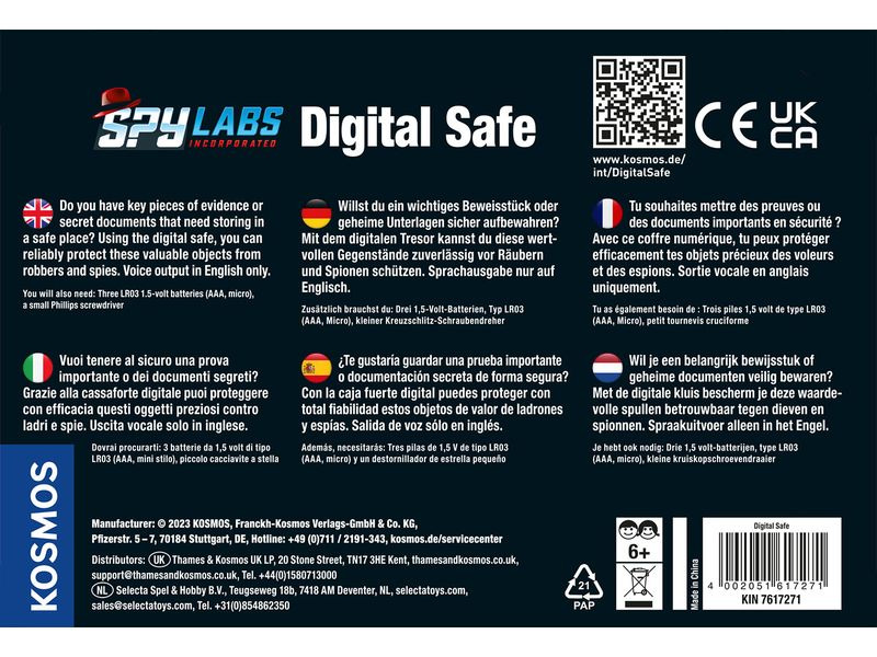 Kosmos Detektivausrüstung Spy Labs – Digital Safe