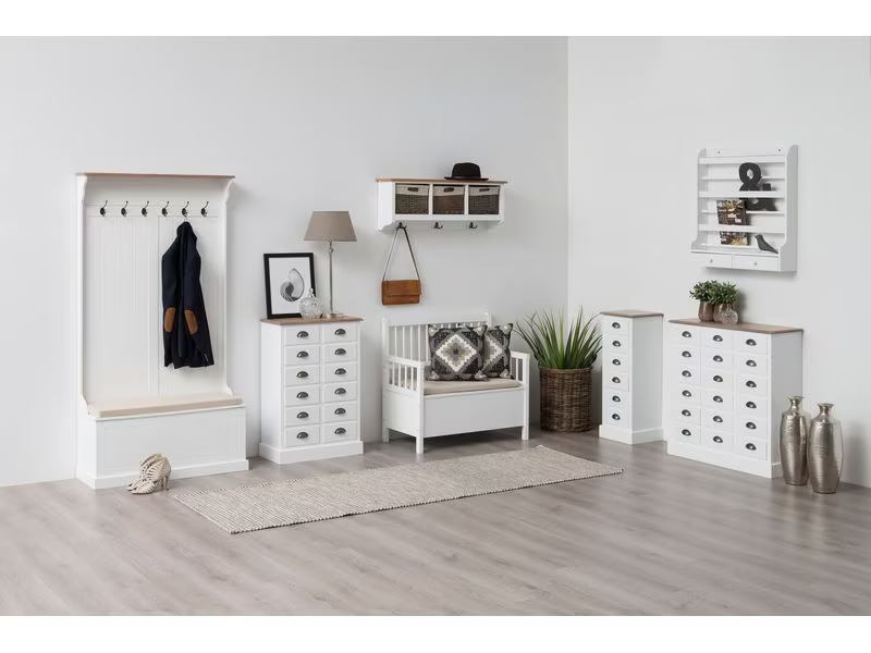 AC Design Bank Aster 90 x 48 x 85 cm, Weiss