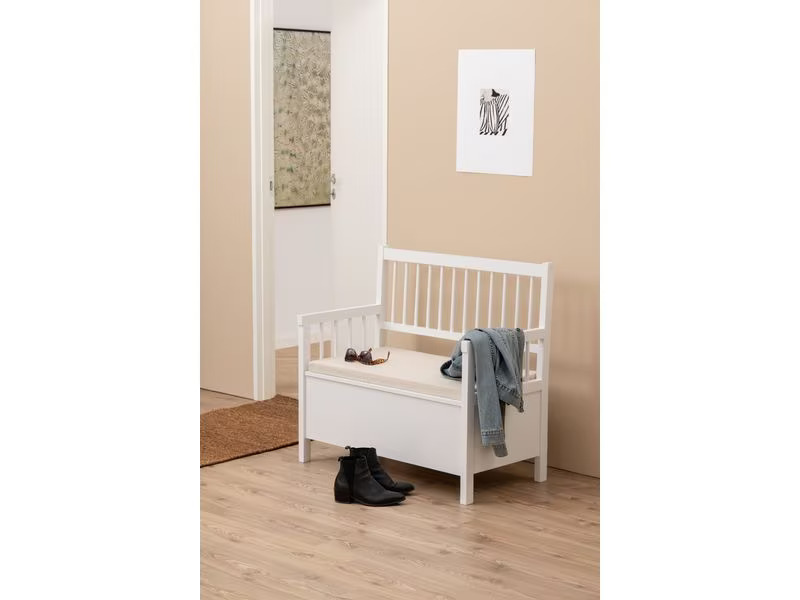 AC Design Bank Aster 90 x 48 x 85 cm, Weiss