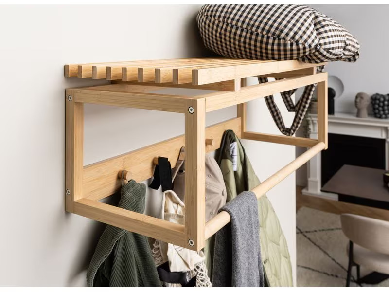 AC Design Garderobenleiste Bali 80 x 30 x 29 cm, Nature