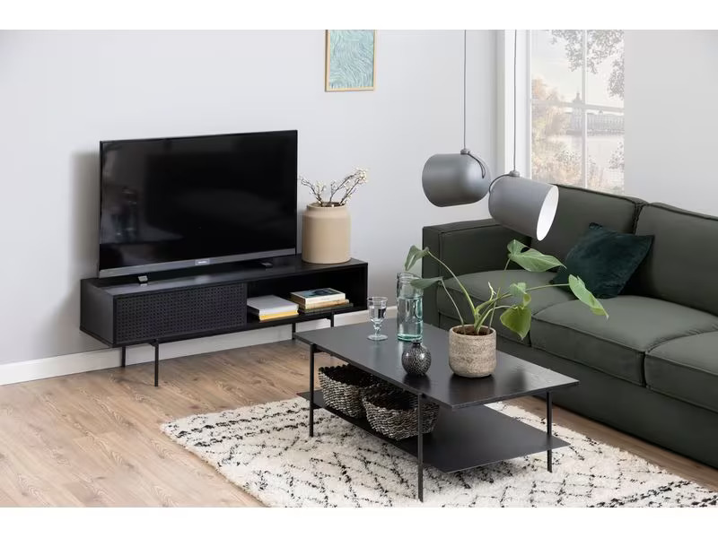 AC Design Konsolentisch Angus 140 x 40 x 44.5 cm, Schwarz