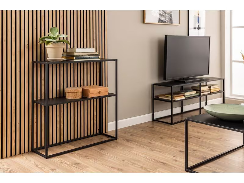 AC Design Konsolentisch Newton 120 x 30 x 46 cm, Schwarz