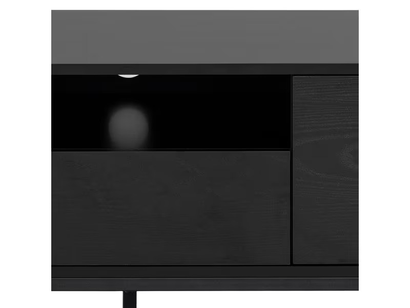 AC Design Konsolentisch Seaford 140 x 40 x 45 cm, Schwarz