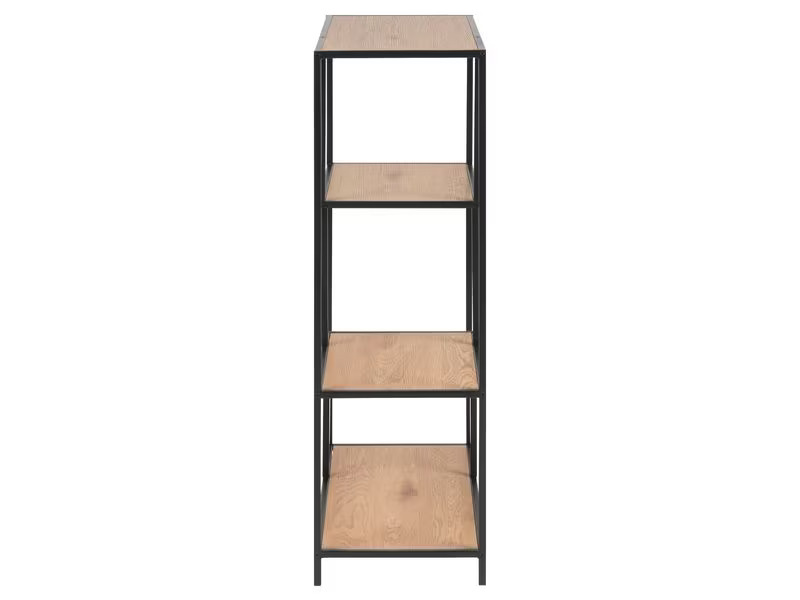 AC Design Regal Seaford 77 x 35 x 114 cm, Nature/Schwarz
