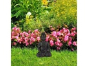 relaxdays Dekofigur Buddha Anthrazit