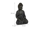 relaxdays Dekofigur Buddha Anthrazit
