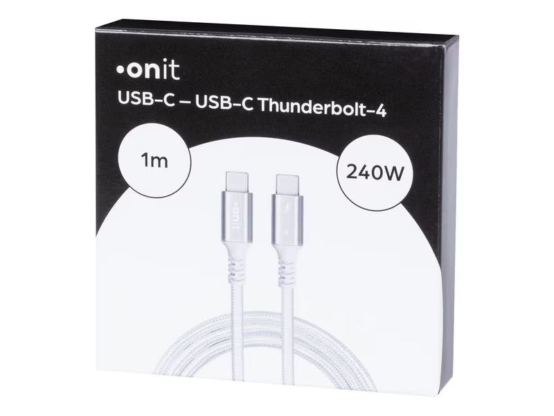 onit Thunderbolt 4-Kabel USB C - USB C 1 m, Weiss