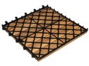 COCON Balkon-&amp; Terrassenplatten Akazie, 30 x 30 cm, 6 Stück