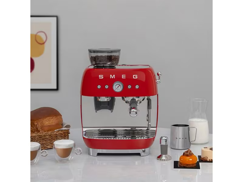 SMEG Siebträgermaschine 50's Style EGF03RDEU Rot