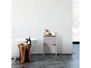 relaxdays Badezimmerregal mit Waschkorb Grau/Nature