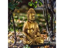 relaxdays Dekofigur Buddha Gold