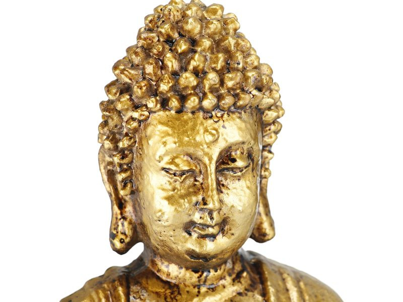 relaxdays Dekofigur Buddha Gold