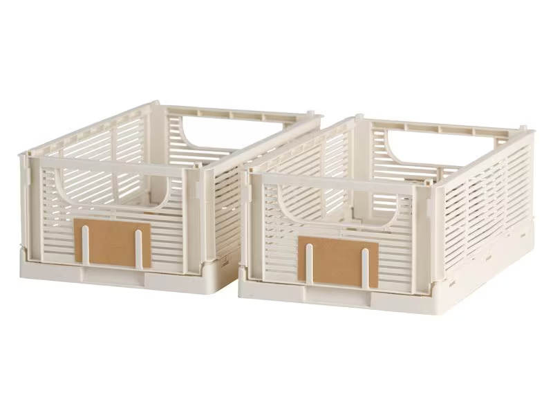 Schou Faltbox Deluxe M 2 Stück, Nature