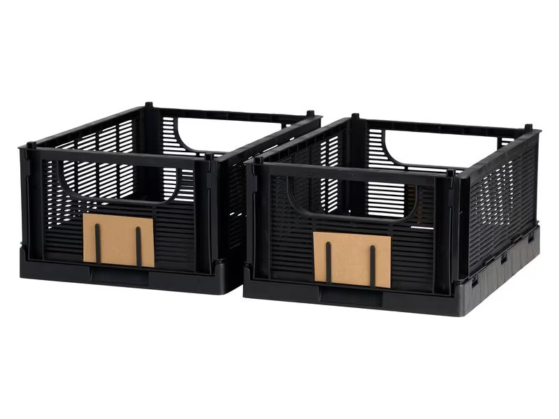 Schou Faltbox Deluxe L 2 Stück, Schwarz
