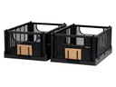 Schou Faltbox Deluxe L 2 Stück, Schwarz