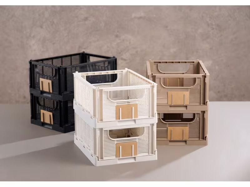 Schou Faltbox Deluxe L 2 Stück, Nature