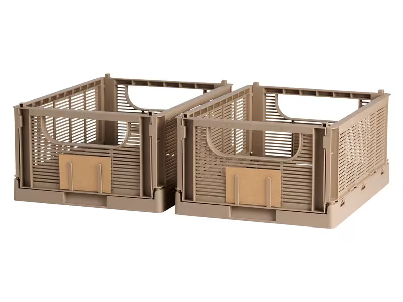 Schou Faltbox Deluxe L 2 Stück, Braun