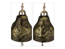 relaxdays Windspiel Feng-Shui 4 Stück, Gold