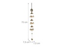 relaxdays Windspiel Feng-Shui 2 Stück, Gold