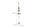 relaxdays Windspiel Buddha 2 Stück, Gold