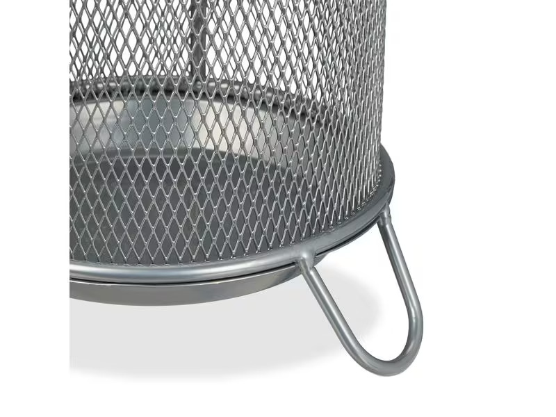 relaxdays Schirmständer rund Silber
