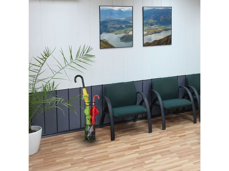 relaxdays Schirmständer rund Schwarz