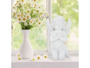 relaxdays Dekofigur Grabengel Weiss