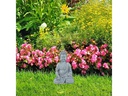 relaxdays Dekofigur Buddha Grau
