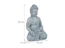 relaxdays Dekofigur Buddha Grau