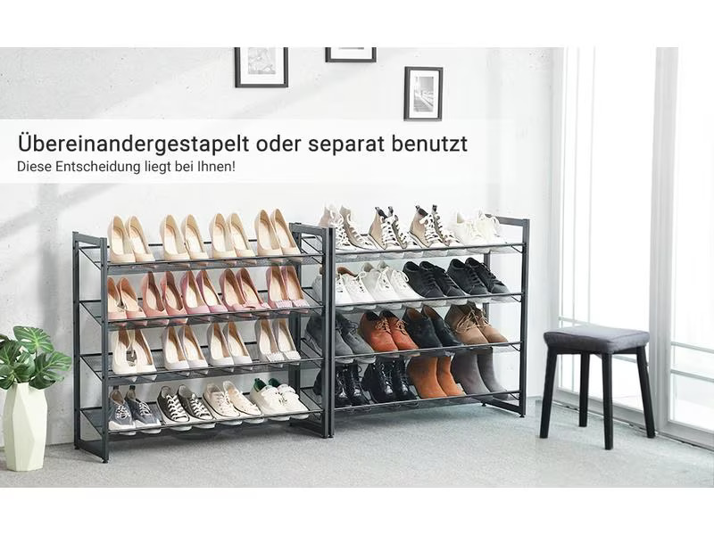 Songmics Schuhregal Grau
