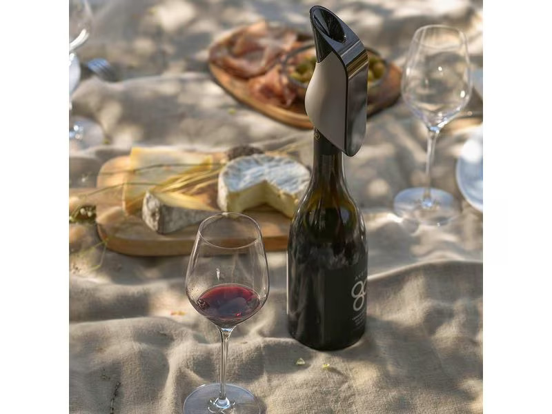 Aveine Wein-Belüfter Original 1 Stück, Schwarz/Silber