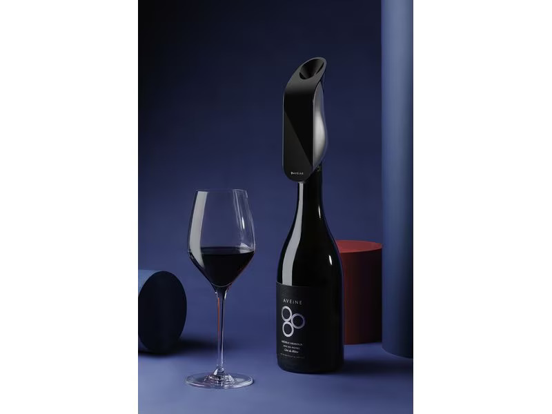 Aveine Wein-Belüfter Original 1 Stück, Schwarz/Silber