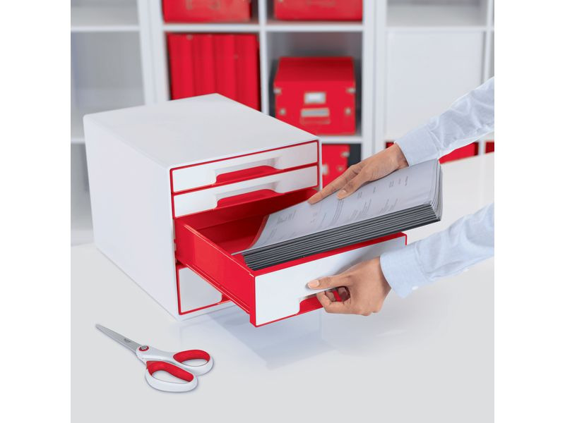 Leitz Schubladenbox WOW CUBE Rot