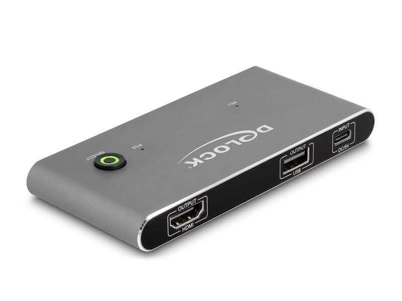 Delock KVM Switch USB-C zu HDMI 8K 60 Hz mit USB 2.0