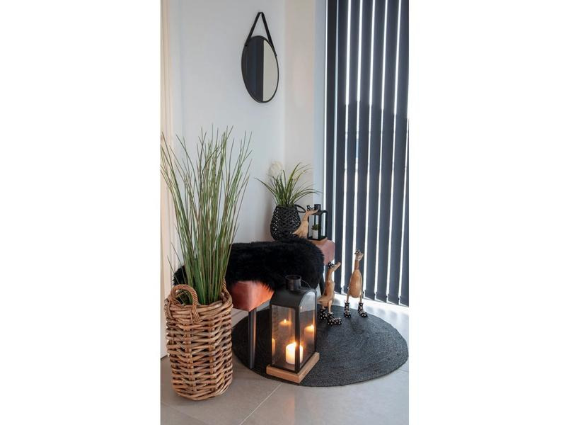 House Nordic Spiegel Trapani Ø 38 cm, Schwarz