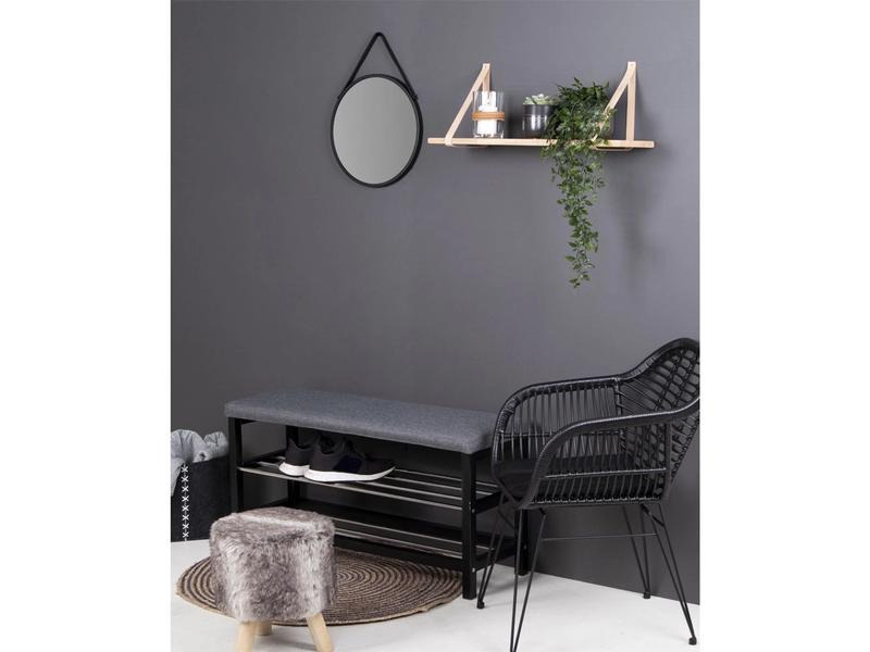 House Nordic Spiegel Trapani Ø 38 cm, Schwarz