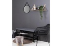 House Nordic Spiegel Trapani Ø 38 cm, Schwarz
