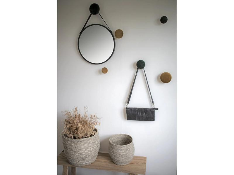 House Nordic Spiegel Trapani Ø 38 cm, Schwarz
