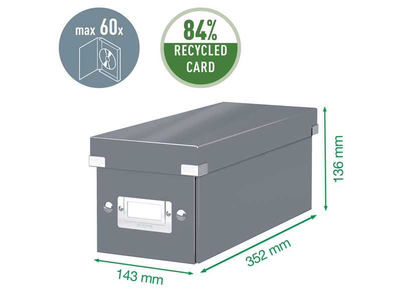 Leitz Archivschachtel WOW CD, metallic Rot