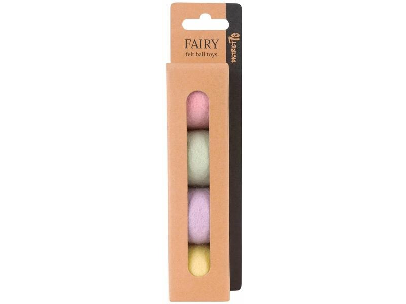 District 70 Katzen-Spielzeug Glow Felt Ball Toys, 35 mm, 4 Stück