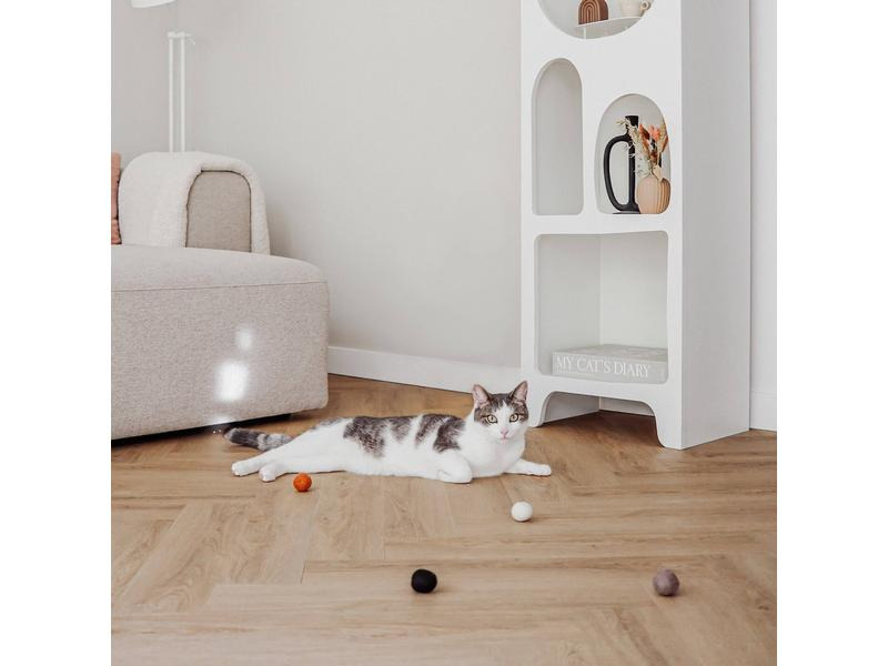 District 70 Katzen-Spielzeug Glow Felt Ball Toys, 35 mm, 4 Stück