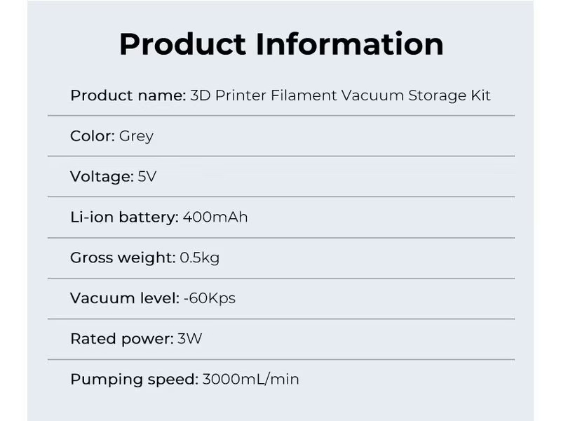 Creality Vakuumierer Pumpe und Set