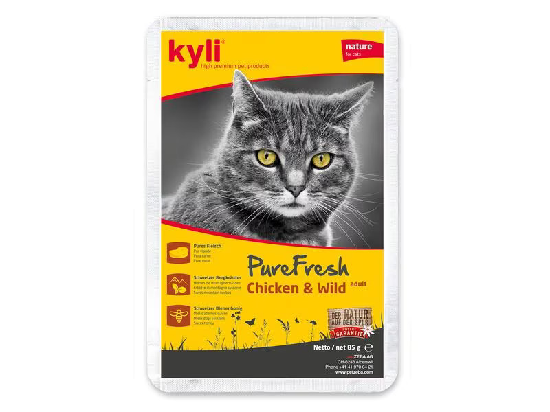 kyli Nassfutter Pure Fresh Chicken &amp; Wild, 12 x 85 g