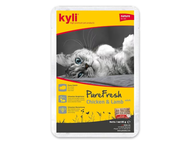 kyli Nassfutter Pure Fresh Chicken &amp; Lamb, 12 x 85 g